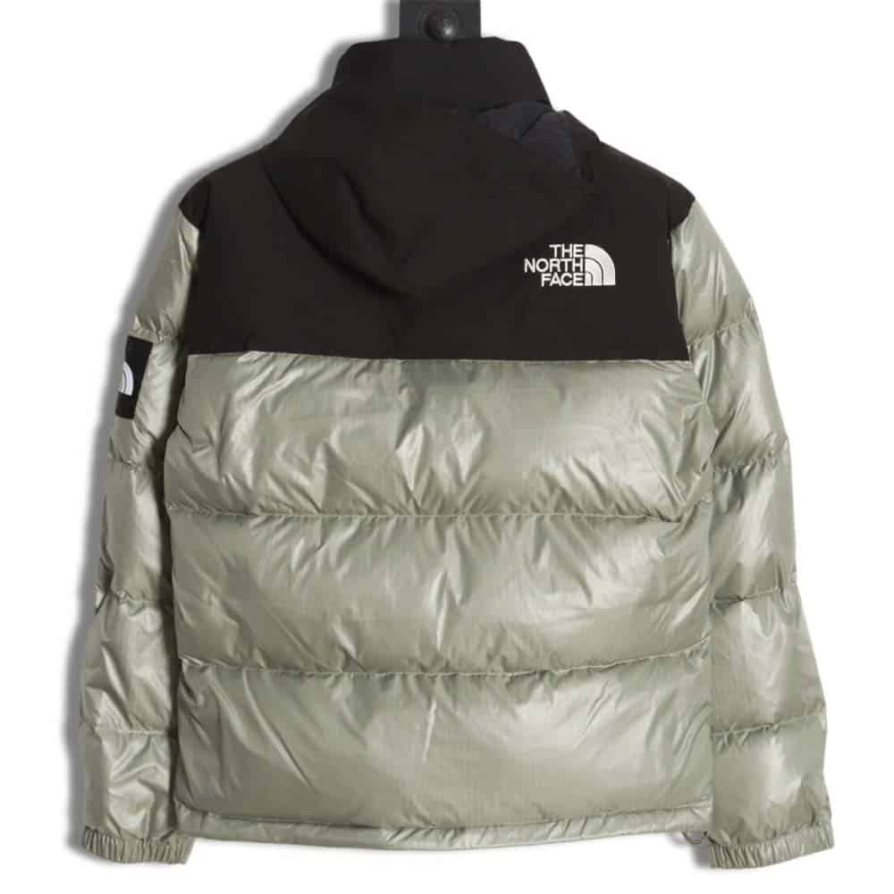 The North Face TNF 23FW 新款 nuptse 1996 光面臂章大格子羽绒服_CM_1