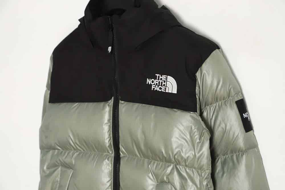 The North Face TNF 23FW 新款 nuptse 1996 光面臂章大格子羽绒服_CM_1