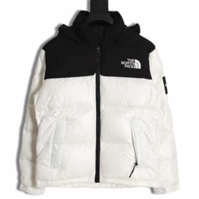 The North Face TNF 23FW 新款 nuptse 1996 光面臂章大格子羽绒服_CM_2