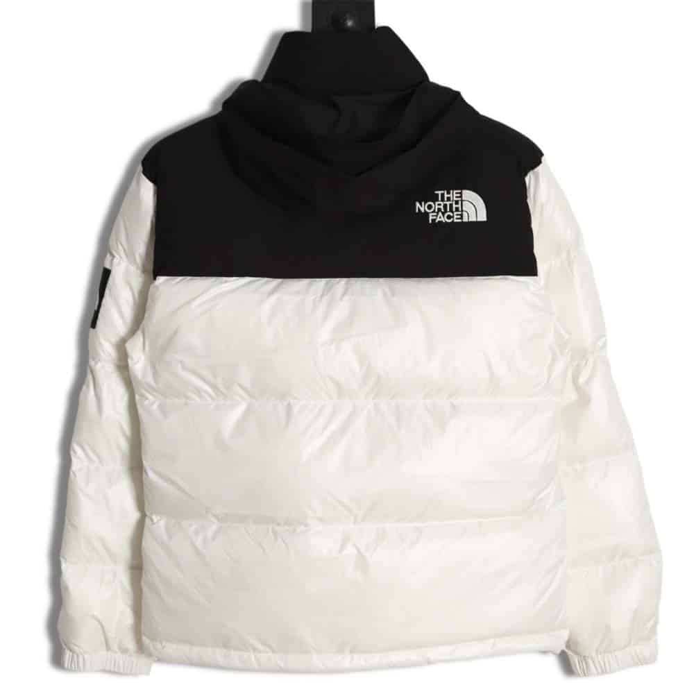 The North Face TNF 23FW 新款 nuptse 1996 光面臂章大格子羽绒服_CM_2
