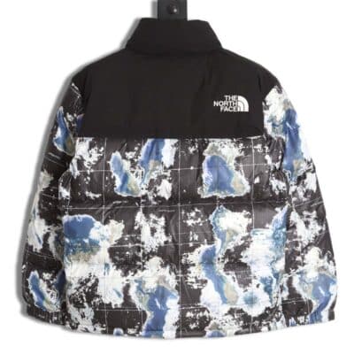 The North Face TNF North Face Nuptse 1996 大格子地球印花羽绒服_CM_1