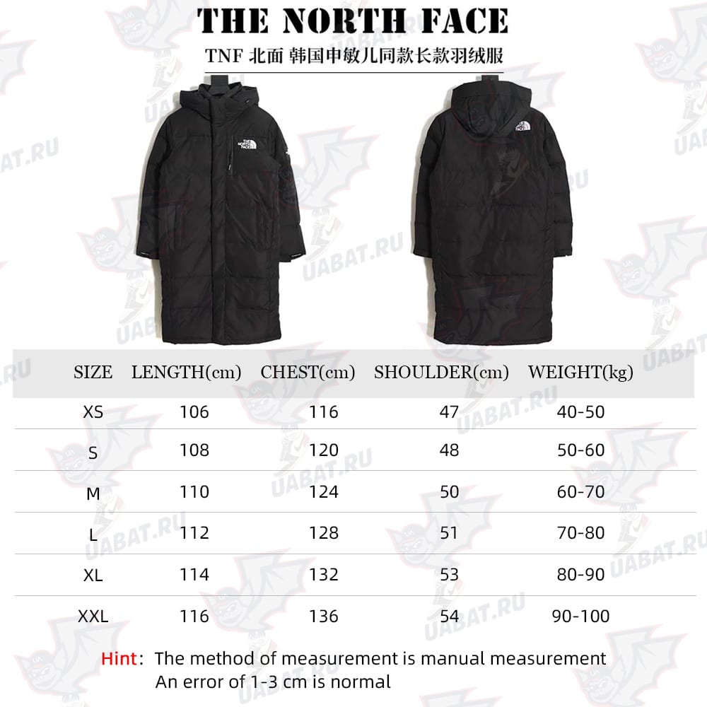 The North Face TNF 朝鲜申敏儿同款长款羽绒服_CM_1