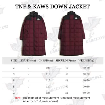 The North Face X kaws22S LHOTSE 格纹长款羽绒服 TSK1