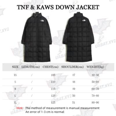 The North Face X kaws22S LHOTSE 格子长款羽绒服 TSK2