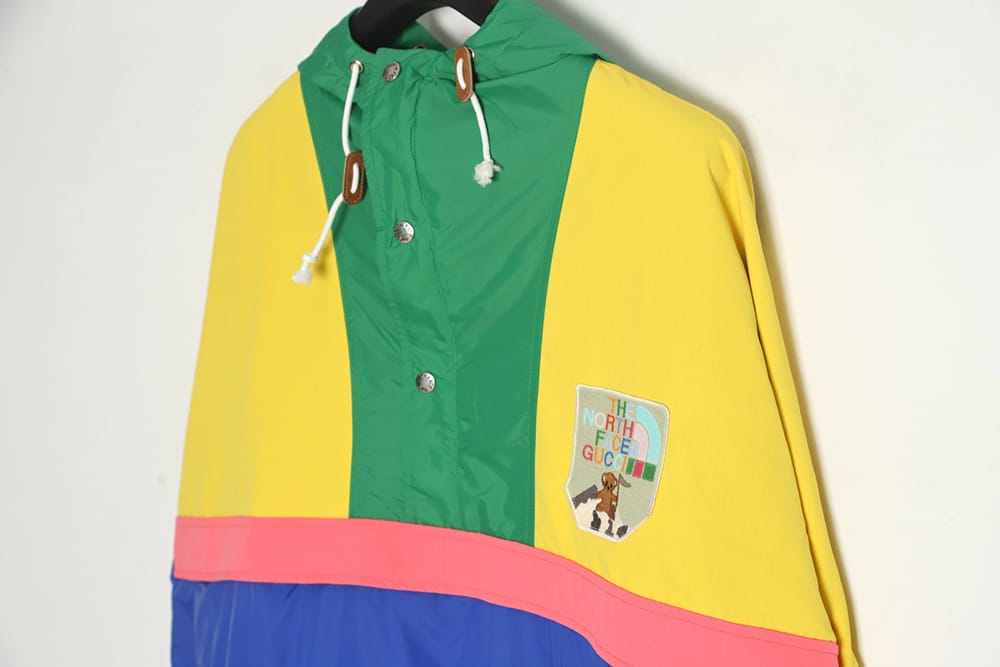 THE NORTH FACE x GUCCI 联名系列拼色棉外套