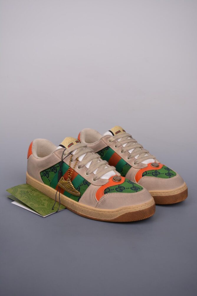 运动鞋, 板鞋, KD, Gucci Distressed Screener sneaker, gucci - Gucci Distressed Screener sneaker 古驰小脏鞋 经典原型复古百搭做旧老爹板鞋