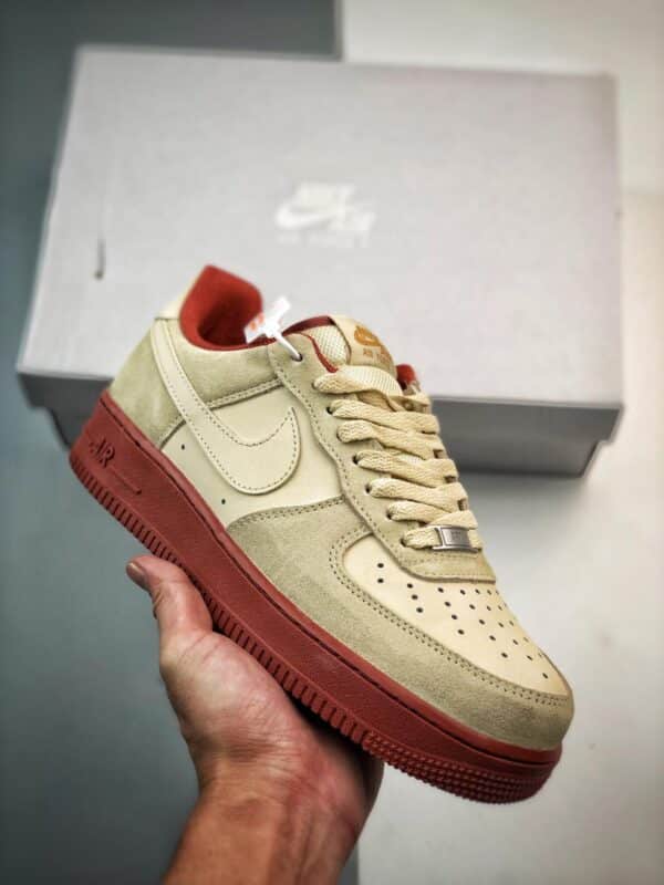 篮球鞋, 球鞋, Nike Air Force 1 '07 Low, NIke Air Force 1 '07, Nike Air Force 1, Nike, Air Force 1 - Nike Air Force 1 '07 Low 红棕麂皮 篮球鞋 货号：AA1391-111。