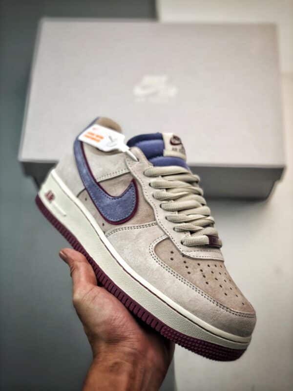 篮球鞋, 球鞋, Nike Air Force 1 '07 Low, NIke Air Force 1 '07, Nike Air Force 1, Nike, Air Force 1 - Nike Air Force 1 '07 Low 酒红蓝麂皮 高帮篮球鞋 货号：NT8899-618