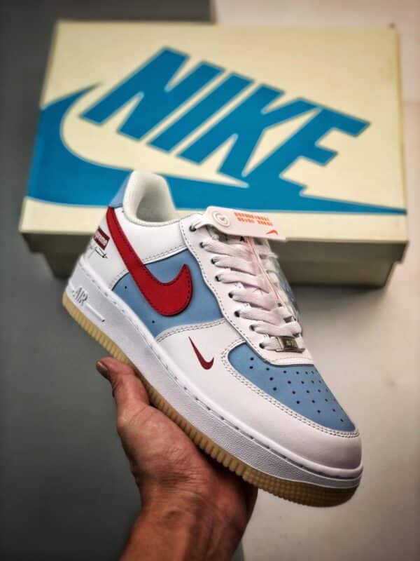 运动鞋, 篮球鞋, 球鞋, Air Force 1 Low, Air Force 1 - Sup x Air Force 1 Low 白蓝红 高帮篮球鞋 货号：BS9055-826