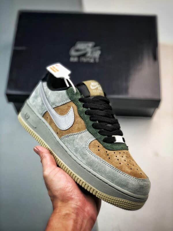 篮球鞋, Nike Air Force 1 '07 Low, NIke Air Force 1 '07, Nike Air Force 1, Nike, Air Force 1 - Nike Air Force 1 '07 Low 棕绿麂皮 低帮鞋 货号：CQ5059-101
