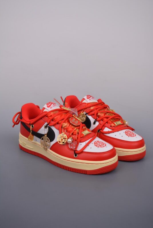 Nike Air Force 1 Low, Nike Air Force 1, Nike, Air Force 1 Low, Air Force 1 - Nike Air Force 1 Low 百年好合 吉结良缘 高帮婚鞋 白色 真空气垫 官方货号：FJ5756 100J