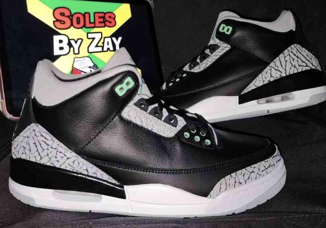 球鞋, Jordan, AJ3, Air Jordan 3, Air Jordan - 2024年3月将发售的Air Jordan 3 "Green Glow"