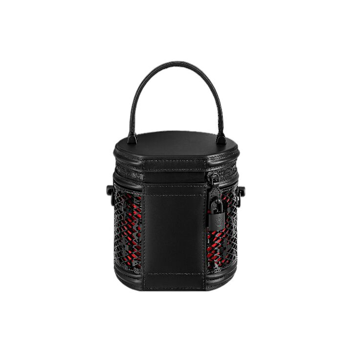 LOUIS VUITTON Cannes 经典老花可调节可拆卸肩带 漆面牛皮革 单肩手提包 女款 黑色