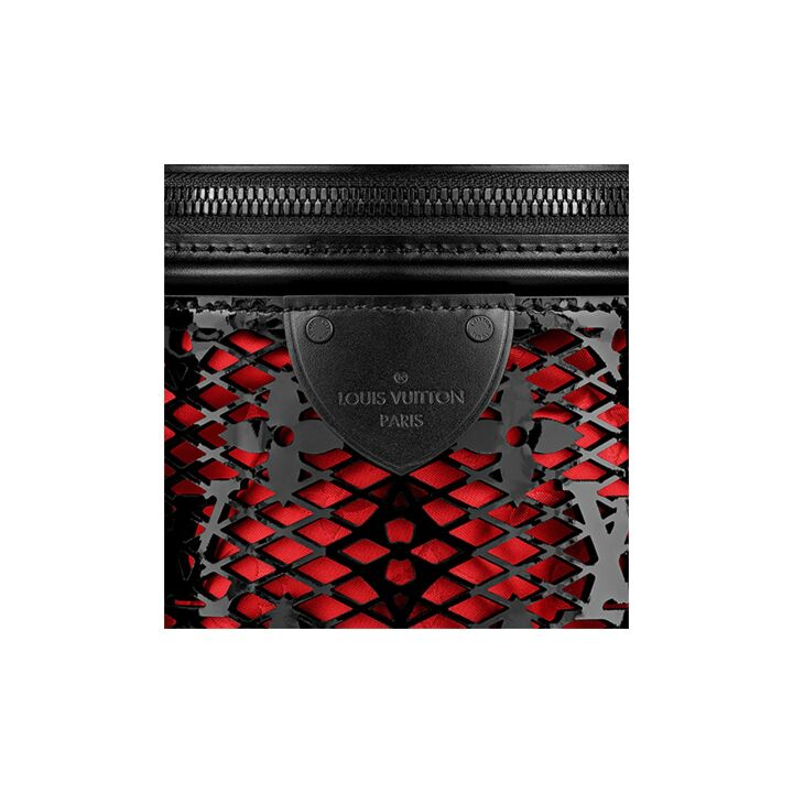 LOUIS VUITTON Cannes 经典老花可调节可拆卸肩带 漆面牛皮革 单肩手提包 女款 黑色