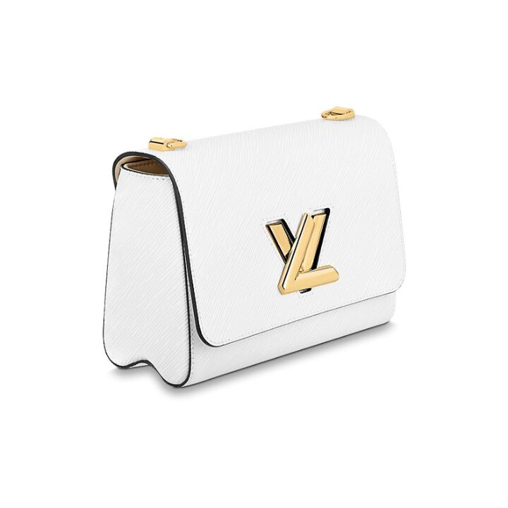 LOUIS VUITTON twist 柠檬挂饰链条 Epi粒面皮革 单肩斜挎包 中号 女款 白色