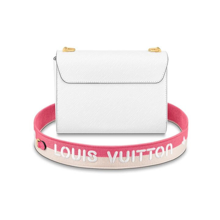 LOUIS VUITTON twist 柠檬挂饰链条 Epi粒面皮革 单肩斜挎包 中号 女款 白色