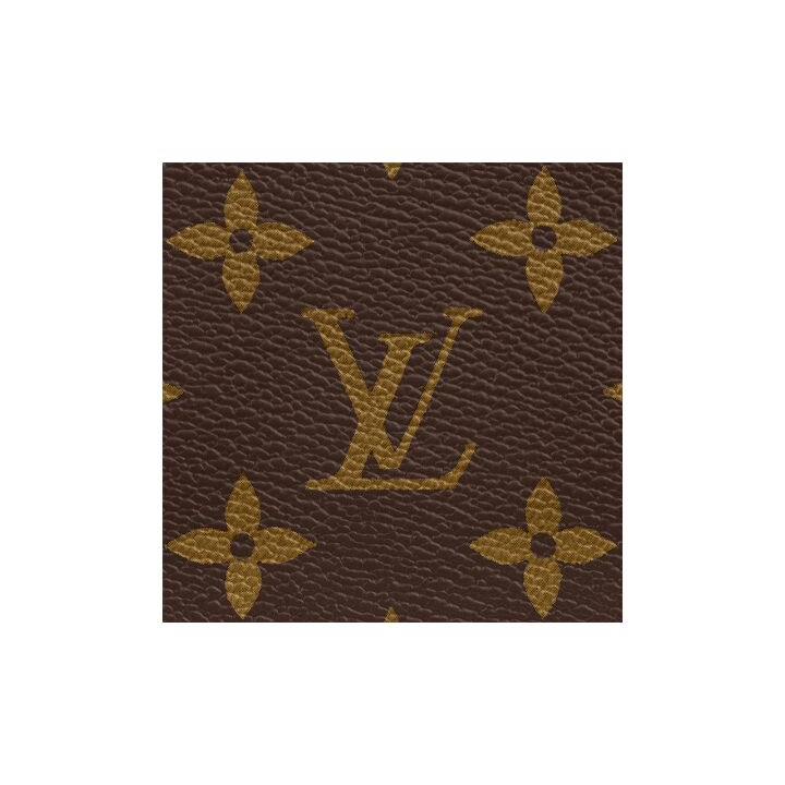 LOUIS VUITTONV Match系列 经典老花印花拉链开合 帆布拼牛皮 河蚌包手提单肩斜挎包 小号 女款 棕色