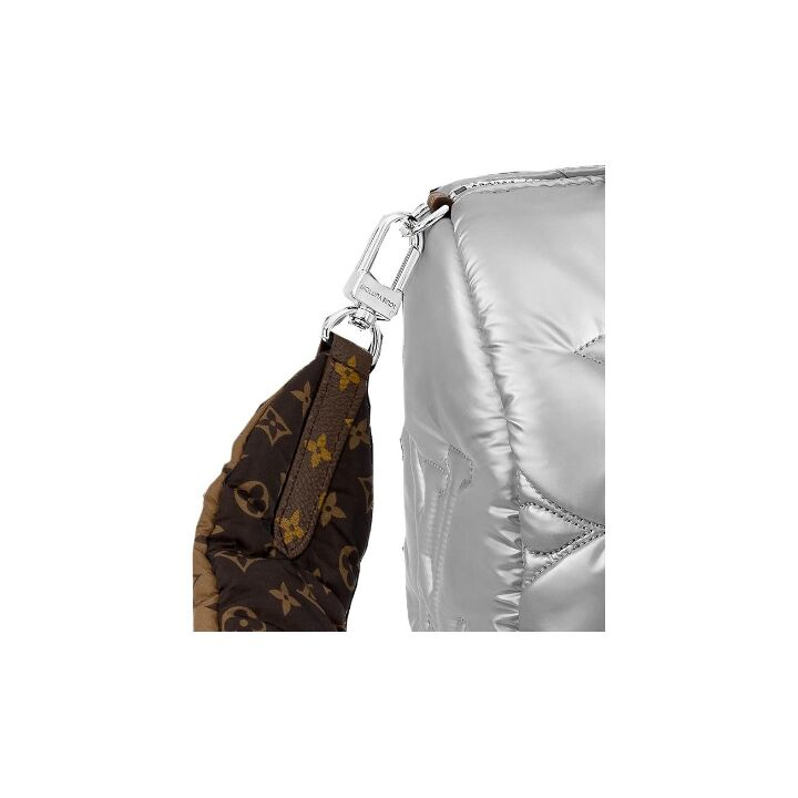 LOUIS VUITTON SpeedyBandoulière 25 拉链开合可拆卸肩带 涂层帆布饰边 单肩斜挎手提包 女款 银色