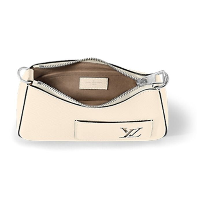 LOUIS VUITTON Marellini系列 可拆卸可调节肩带 Epi粒面牛皮革 单肩斜挎手提包 女款 白色