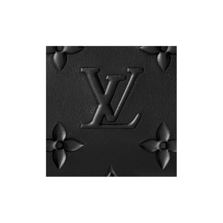 OUIS VUITTON Trunk 可拆卸可调节肩带老花立体 压纹牛皮 盒子包单肩斜挎手提包 女款 黑色