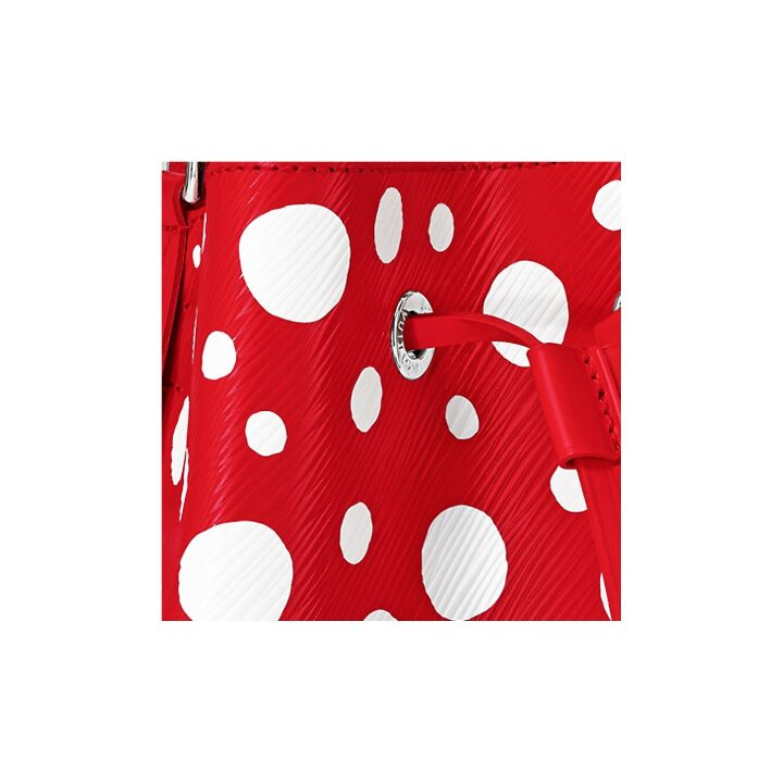 LOUIS VUITTON x Yayoi Kusama草间弥生 联名款 NoeNoe系列 BB 可拆卸可调节肩带 Epi粒面牛皮水桶包 手提包 女款 红色