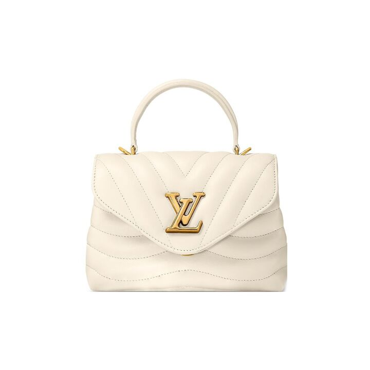 LOUIS VUITTON New Wave 可拆卸可调节肩带绗缝 牛皮 单肩斜挎手提包 女款 象牙白