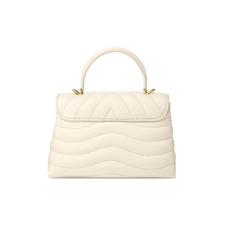 LOUIS VUITTON New Wave 可拆卸可调节肩带绗缝 牛皮 单肩斜挎手提包 女款 象牙白