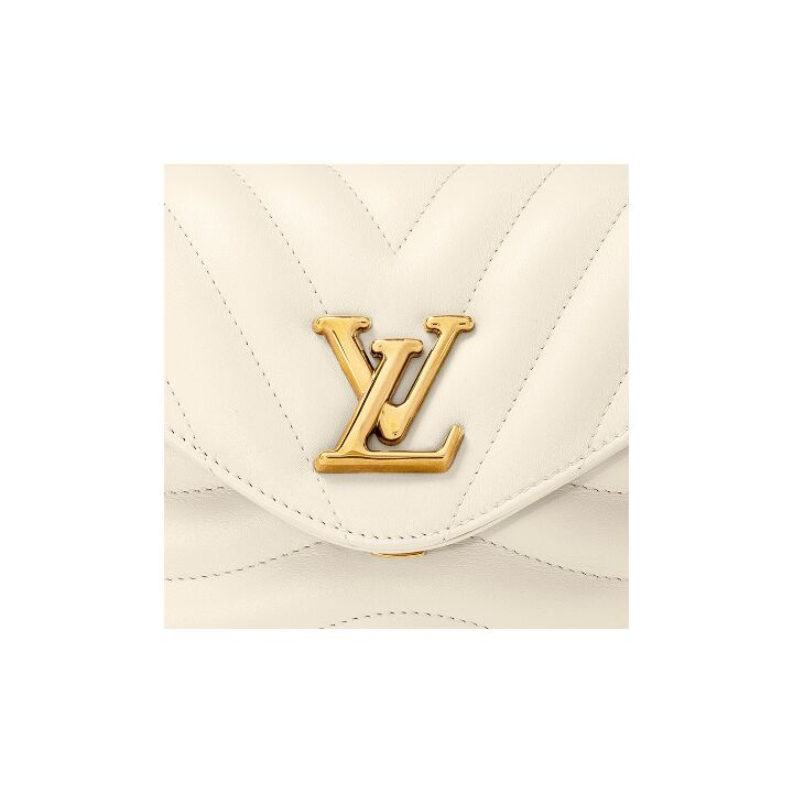 LOUIS VUITTON New Wave 可拆卸可调节肩带绗缝 牛皮 单肩斜挎手提包 女款 象牙白