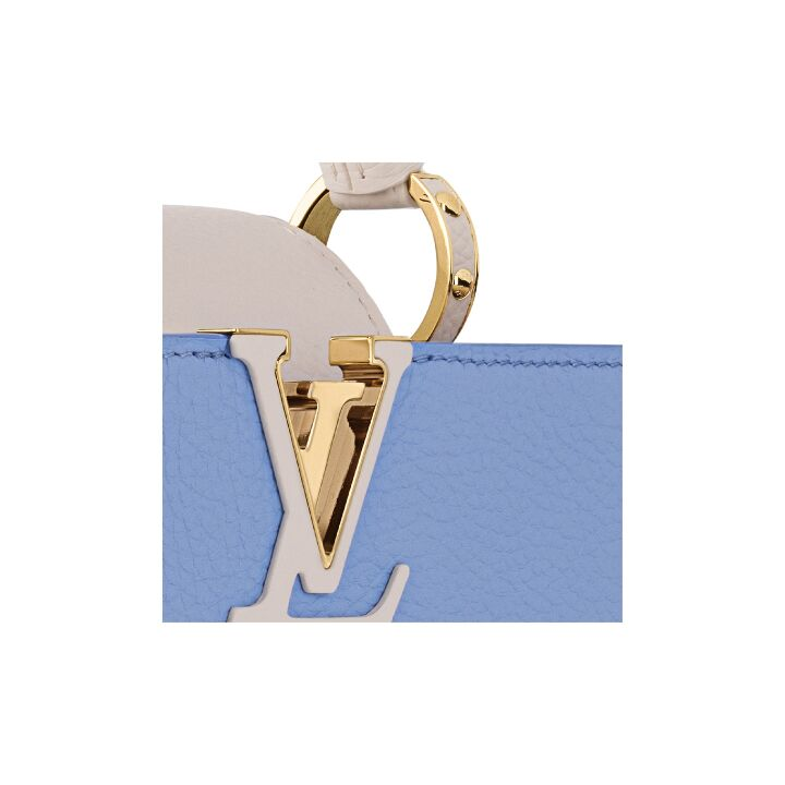 LOUIS VUITTON Capucines BB可拆卸可调节肩带 皮革 单肩斜挎手提包 小号 女款 蓝色