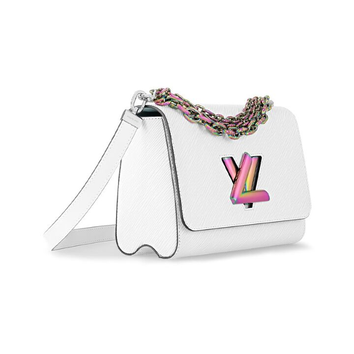 LOUIS VUITTON Twist 可拆卸可调节扭锁开合单肩斜挎包 中号 女款 白色