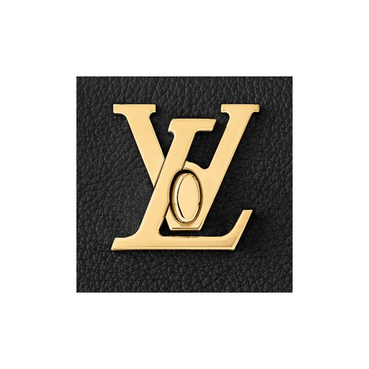 LOUIS VUITTONock & Go 可拆卸可调节肩带旋锁闭合 全粒面小牛皮 单肩斜挎手提包 女款 黑色