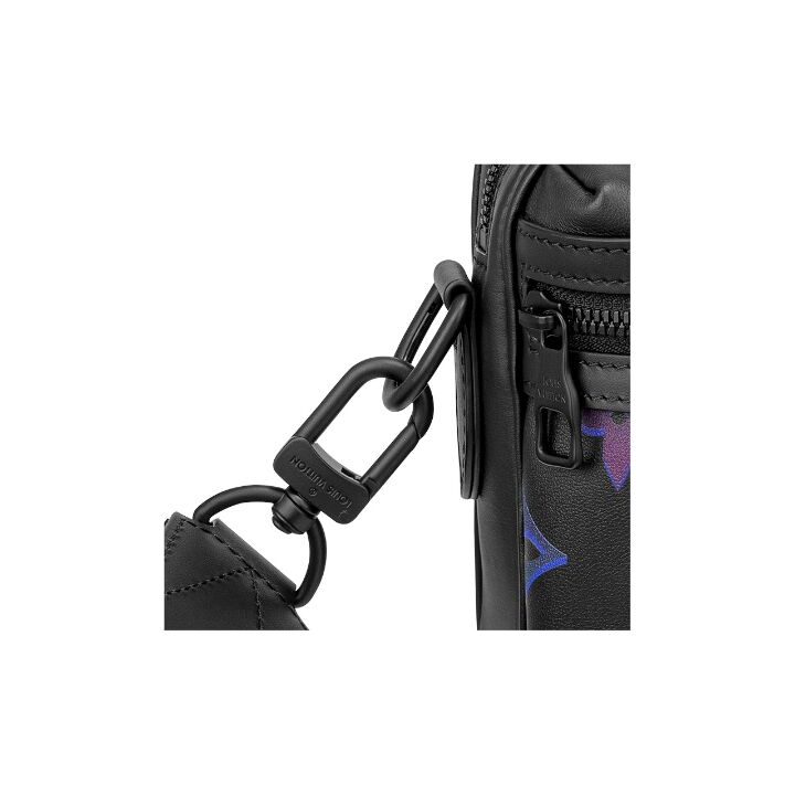 LOUIS VUITTON Comet Messenger PM可拆卸可调节肩带多色渐变老花 牛皮皮革 单肩斜挎包 小号 男款 黑色