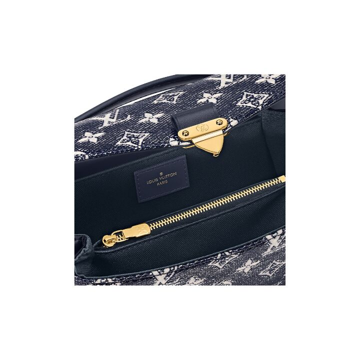 LOUIS VUITTON Pochette Metis East West 老花满印S-lock锁扣 涂层帆布 邮差包手提斜挎单肩包 女款 灰色/海军蓝