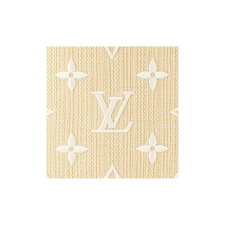 LOUIS VUITTON NEVERFULL 夏日限定水彩系列字母图案印花钩扣开合 棉质 托特包Tote包购物袋手提包 中号 女款 自然色