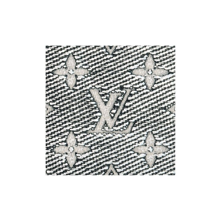 LOUIS VUITTON keepall Bandoulière 45 可拆卸可调节肩带拉链开合 涂层帆布 单肩斜挎手提旅行包 女款 灰色/海军蓝