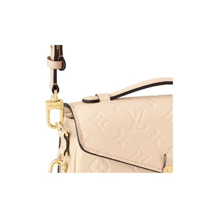LOUIS VUITTON Pochette Metis East West 可拆卸可调节肩带图案印花 牛皮革 斜挎单肩包 女款 奶油色