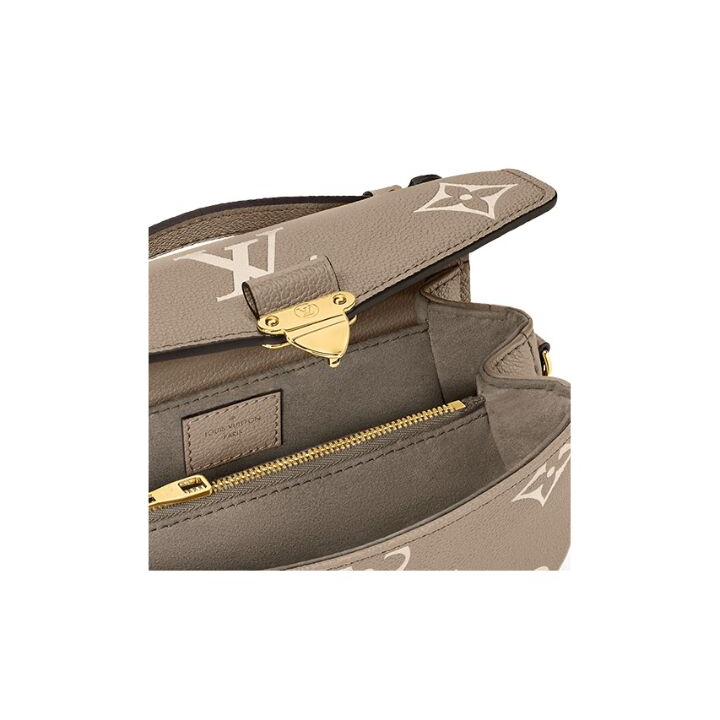 LOUIS VUITTON Pochette Metis East West 可拆卸可调节肩带图案印花 软粒面牛皮革 斜挎包单肩包 女款 灰色