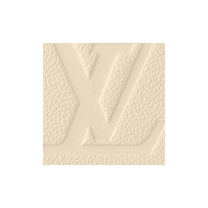 LOUIS VUITTON ONTHEGO East West 可拆卸可调节肩带铆钉包角压纹 粒面牛皮革 单肩斜挎手提包 女款 奶白色