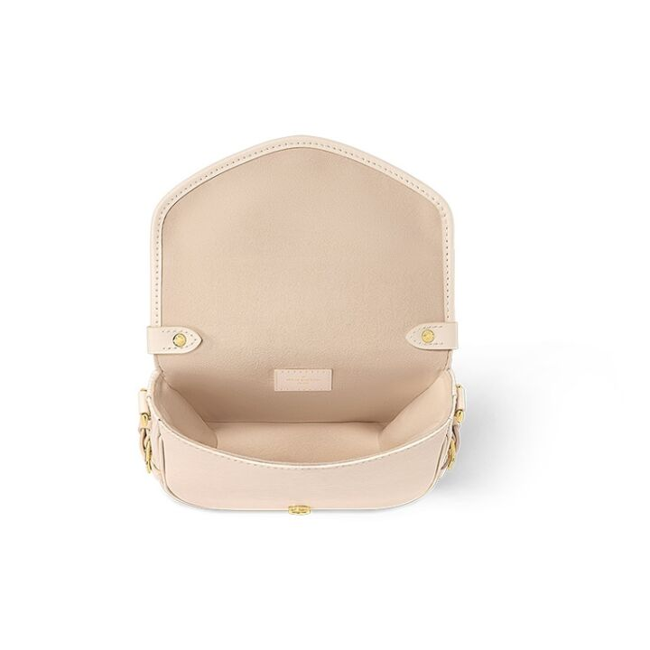 LOUIS VUITTON 路易威登 Saumur BB 可拆卸可调节肩带磁扣开合 Epi 粒面牛皮革 手提单肩斜挎包 小号 女款 米色
