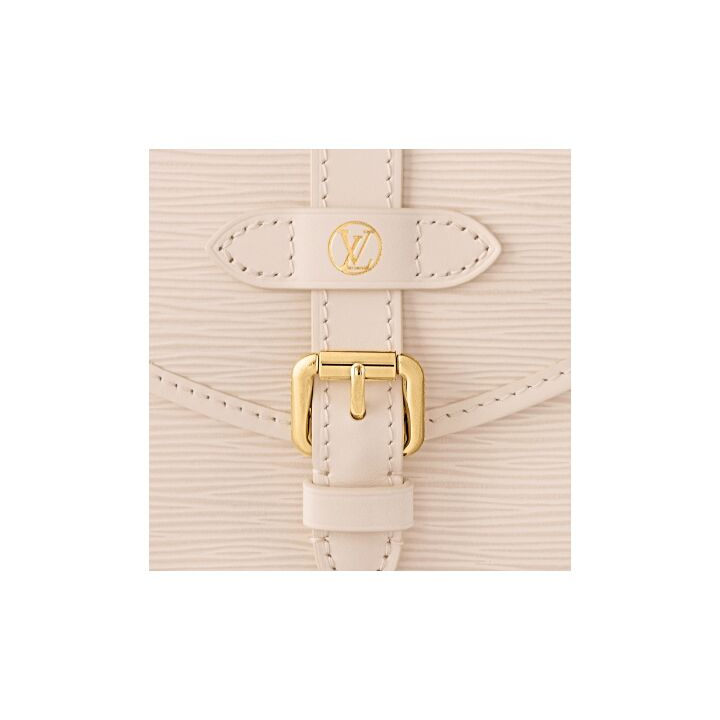 LOUIS VUITTON 路易威登 Saumur BB 可拆卸可调节肩带磁扣开合 Epi 粒面牛皮革 手提单肩斜挎包 小号 女款 米色