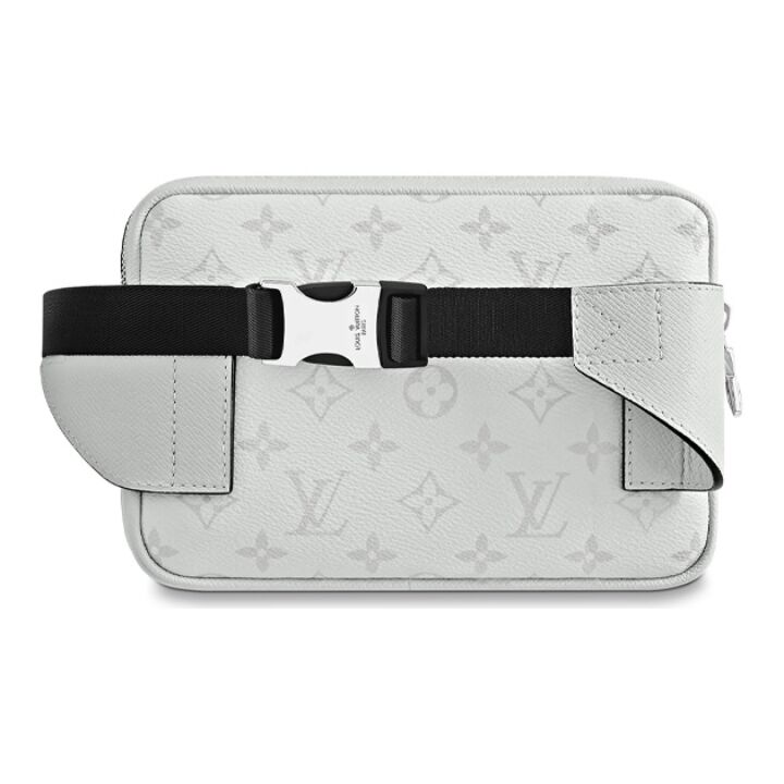 LOUIS VUITTON Outdoor 老花纹 皮革 腰包 男款 白色