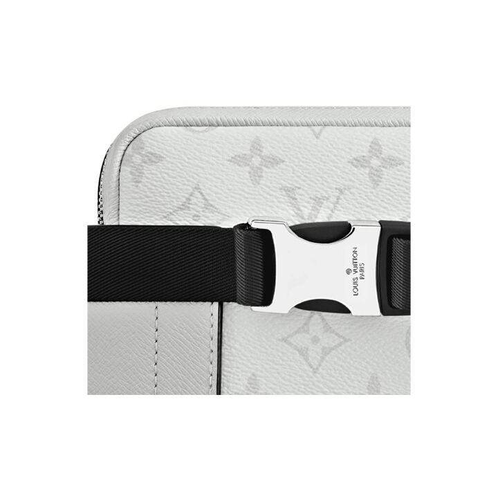 LOUIS VUITTON Outdoor 老花纹 皮革 腰包 男款 白色
