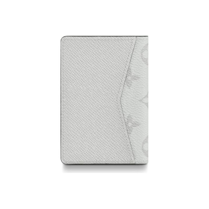LOUIS VUITTON 老花口袋 牛皮 卡包 男款 灰白色