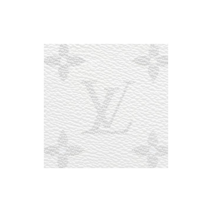 LOUIS VUITTON Multiple 图案印花翻盖开合 帆布拼牛皮 钱包 男款 白色
