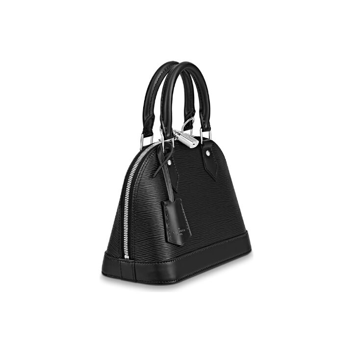 LOUIS VUITTON Alma BB 贝壳包 Epi水波纹 艺术时尚 皮革肩带 手提单肩斜挎包 女款 黑色