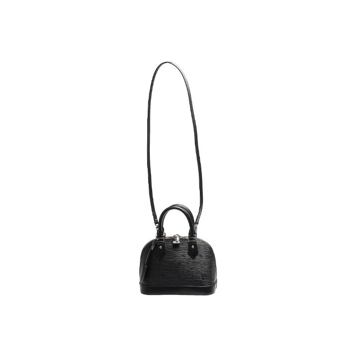 LOUIS VUITTON Alma BB 贝壳包 Epi水波纹 艺术时尚 皮革肩带 手提单肩斜挎包 女款 黑色