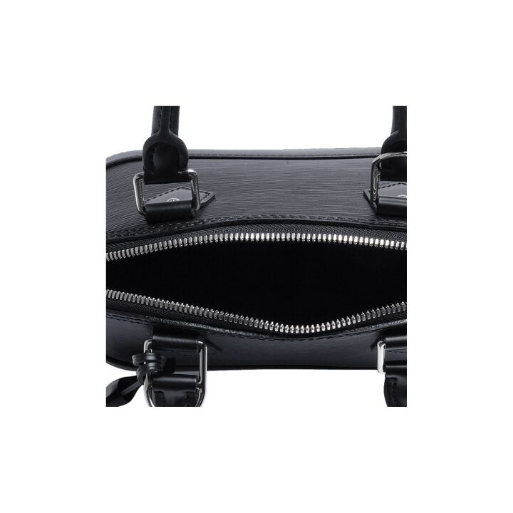 LOUIS VUITTON Alma BB 贝壳包 Epi水波纹 艺术时尚 皮革肩带 手提单肩斜挎包 女款 黑色