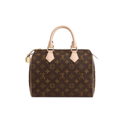 LOUIS VUITTON Speedy 25 便携经典老花 帆布 枕头包单肩包斜挎包手提包 25 女款 棕色