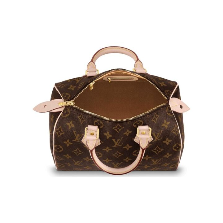 LOUIS VUITTON Speedy 25 便携经典老花 帆布 枕头包单肩包斜挎包手提包 25 女款 棕色