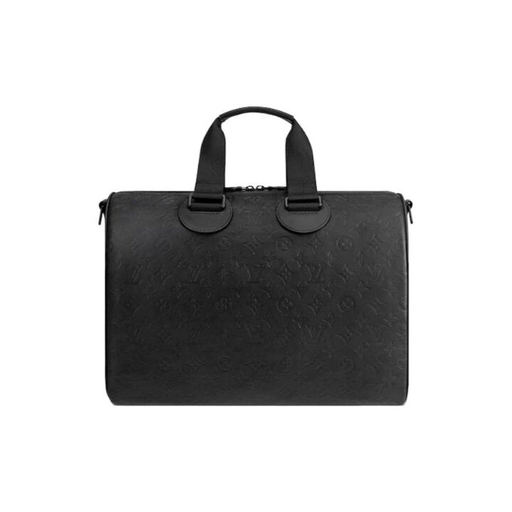 LOUIS VUITTON SpeedyBandoulière 40 可拆卸可调节编织肩带拉链开合 小牛皮 单肩斜挎手提包 男款 黑色